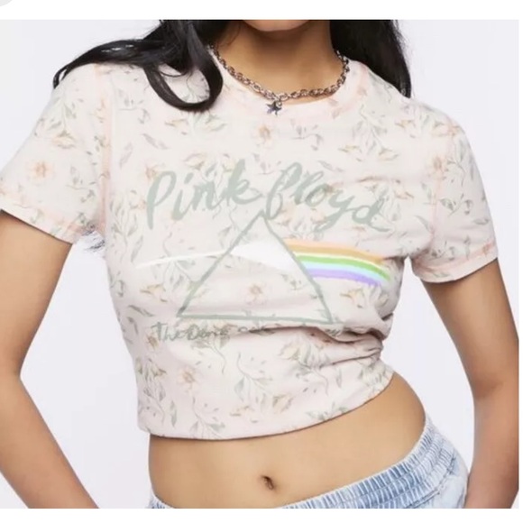 Floral Pink Floyd Tee - Picture 2 of 5
